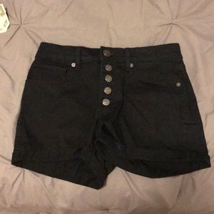 Black Express high waisted shorts